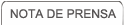 Nota de prensa Nota de prensa